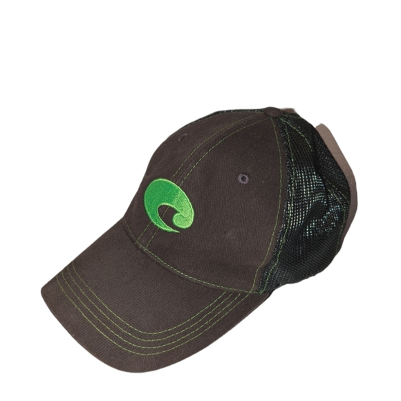 Costa Other - Mens Costa Lime Green Brown FitMax 70 Performance Outdoors Fishing Mesh Hat